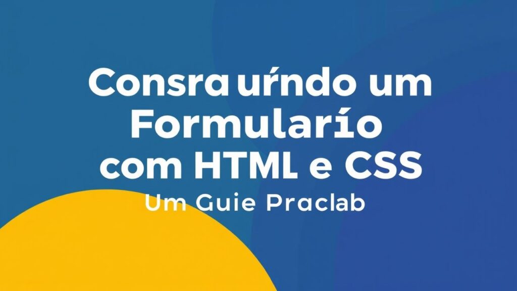 Construindo um Formulário Responsivo com HTML e CSS: Um Guia Prático