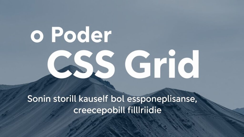 O Poder do CSS Grid: Criando Layouts Responsivos com Facilidade