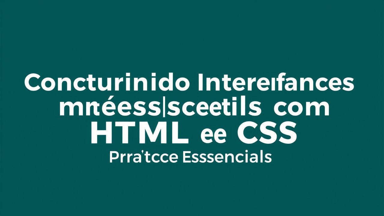 Construindo Interfaces Acessíveis com HTML e CSS: Práticas Essenciais