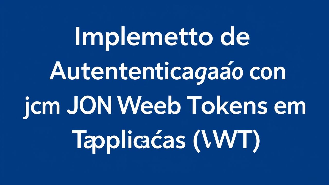 Implementando um Sistema de Autenticação com JSON Web Tokens (JWT) em Aplicações Web