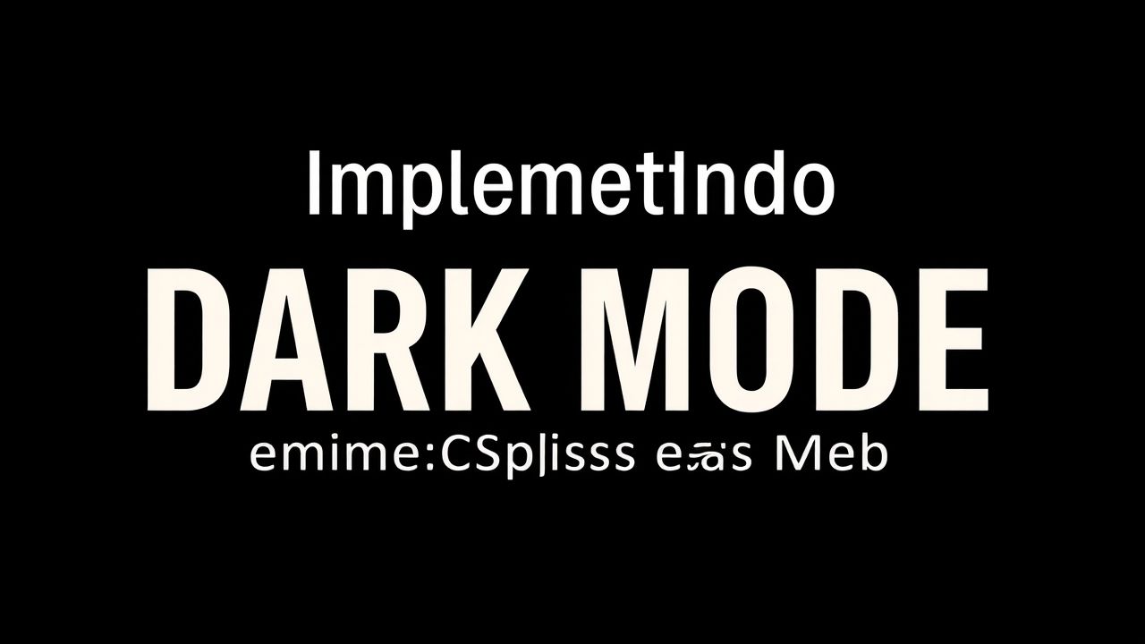 Implementando Dark Mode em Aplicações Web com CSS e JavaScript