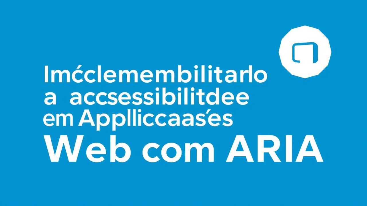 Implementando a Acessibilidade em Aplicações Web com ARIA
