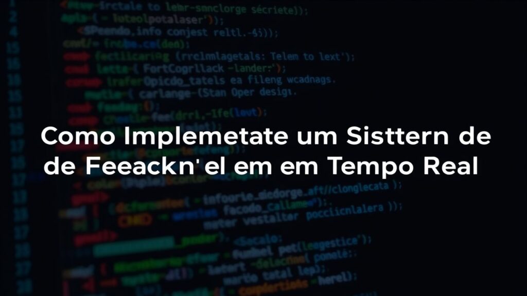 Como Implementar um Sistema de Feedback em Tempo Real com WebSockets