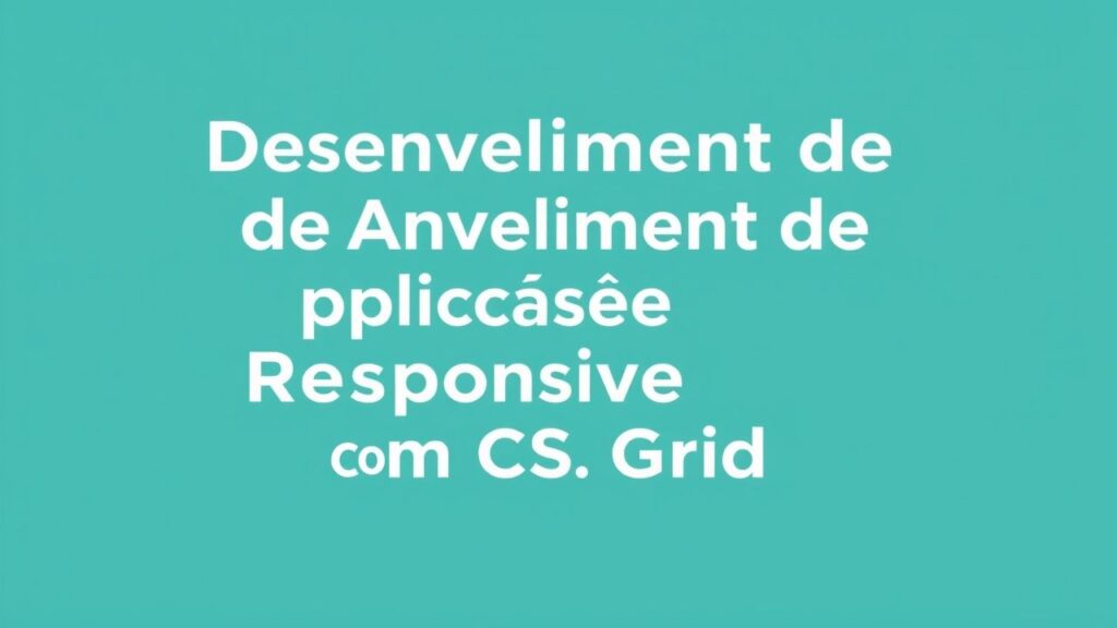 Desenvolvimento de Aplicações Responsivas com CSS Grid