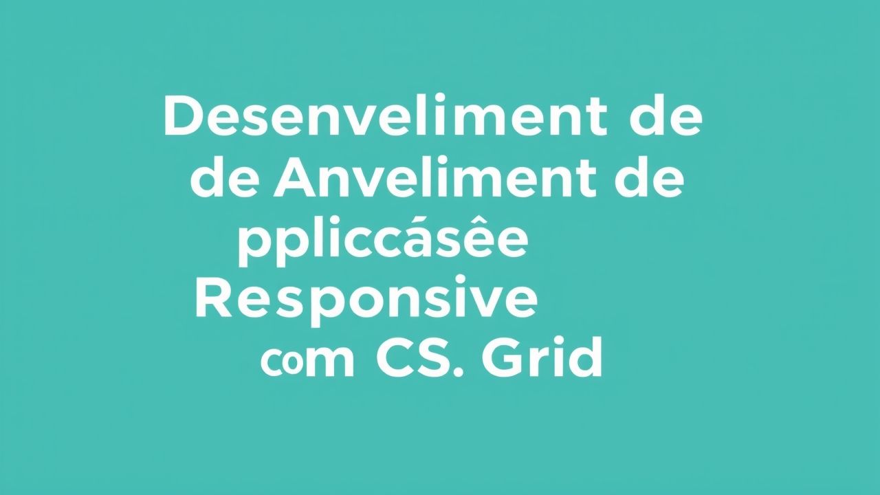 Desenvolvimento de Aplicações Responsivas com CSS Grid