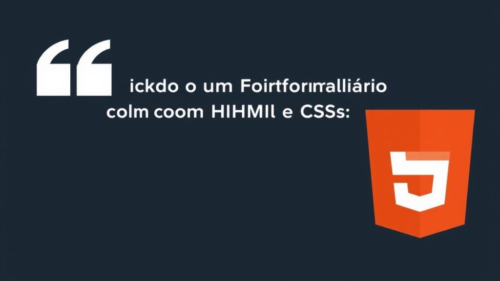 Construindo um Formulário Responsivo com HTML e CSS: Práticas e Exemplos
