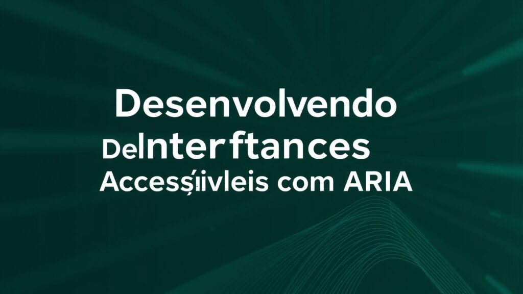 Desenvolvendo Interfaces Acessíveis com ARIA