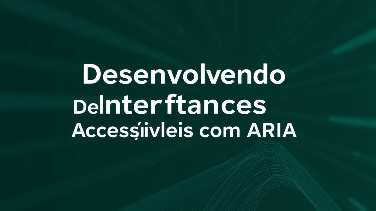 Desenvolvendo Interfaces Acessíveis com ARIA