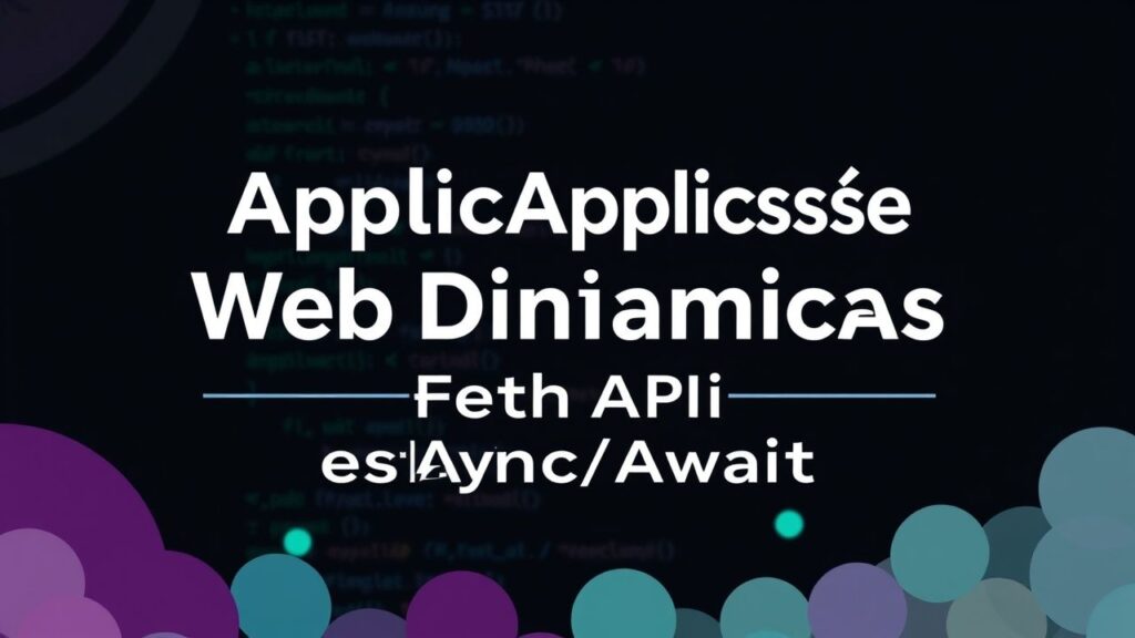 Construindo Aplicações Web Dinâmicas com Fetch API e Async/Await