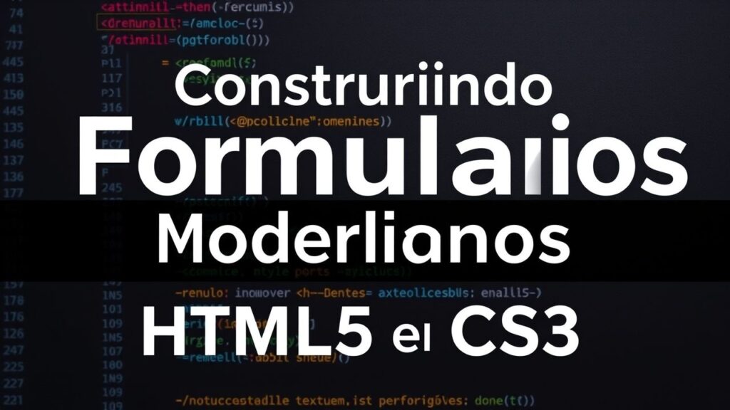 Construindo Formulários Modernos com HTML5 e CSS3