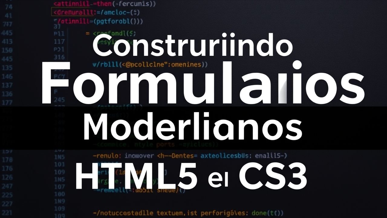 Construindo Formulários Modernos com HTML5 e CSS3