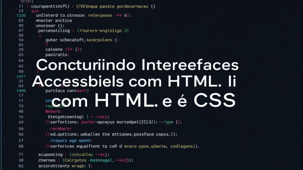 Construindo Interfaces Acessíveis com HTML e CSS: Um Guia Prático
