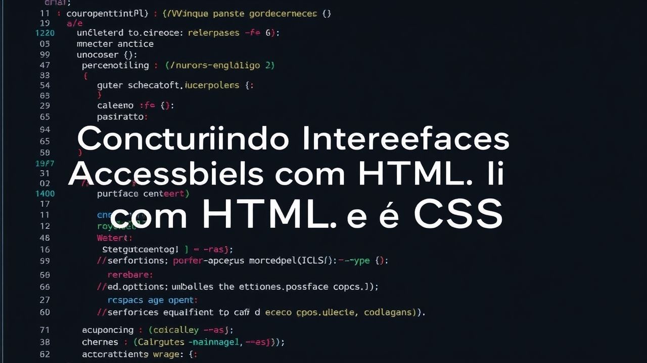 Construindo Interfaces Acessíveis com HTML e CSS: Um Guia Prático
