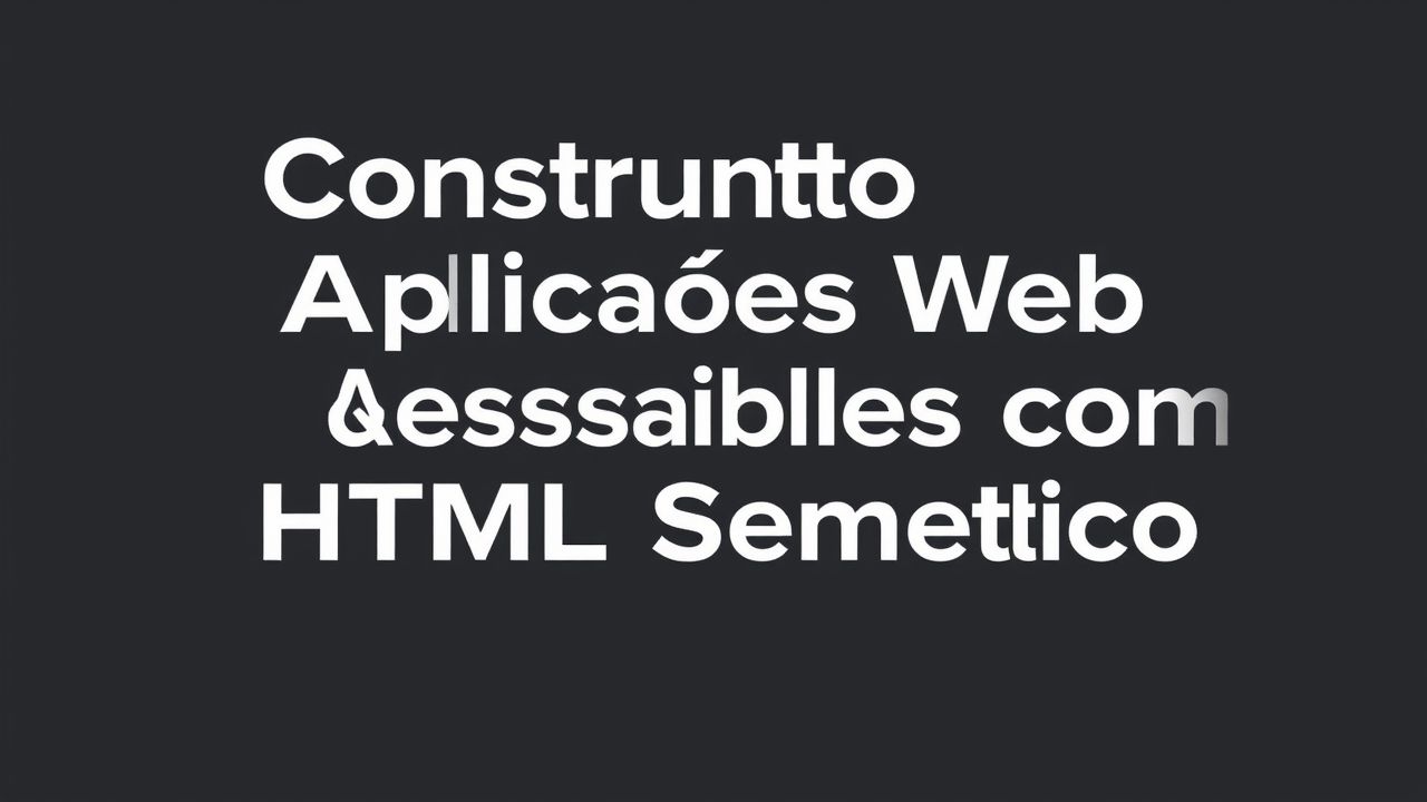 Construindo Aplicações Web Acessíveis com HTML Semântico