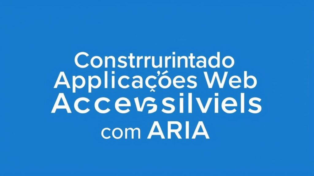Construindo Aplicações Web Acessíveis com ARIA