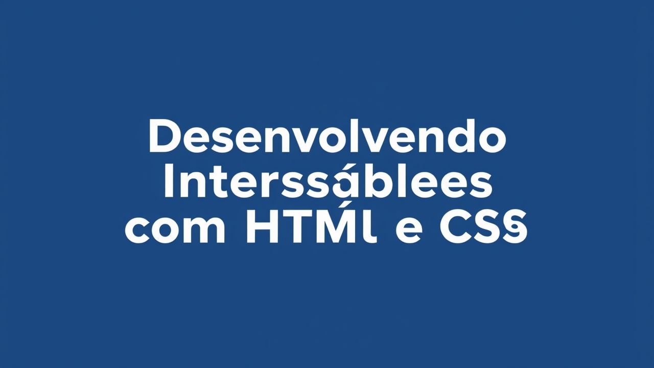 Desenvolvendo Interfaces Acessíveis com HTML e CSS