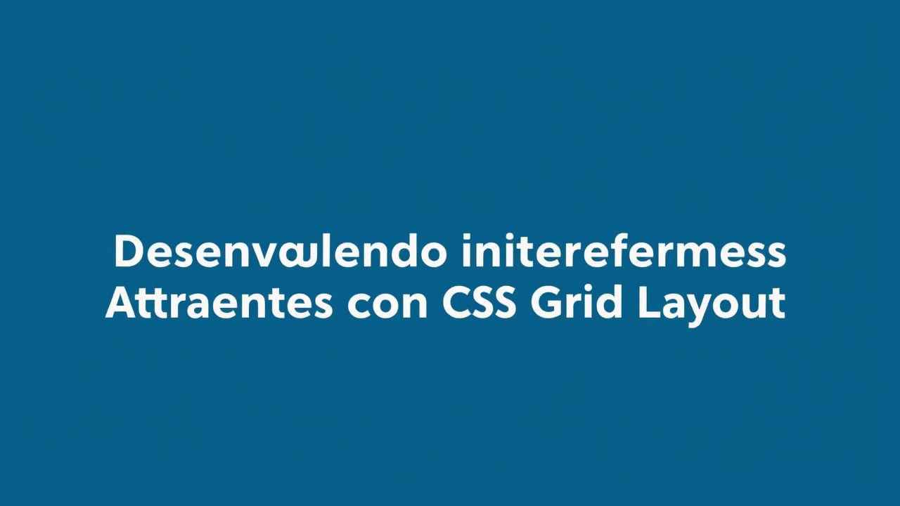 Desenvolvendo Interfaces Atraentes com CSS Grid Layout