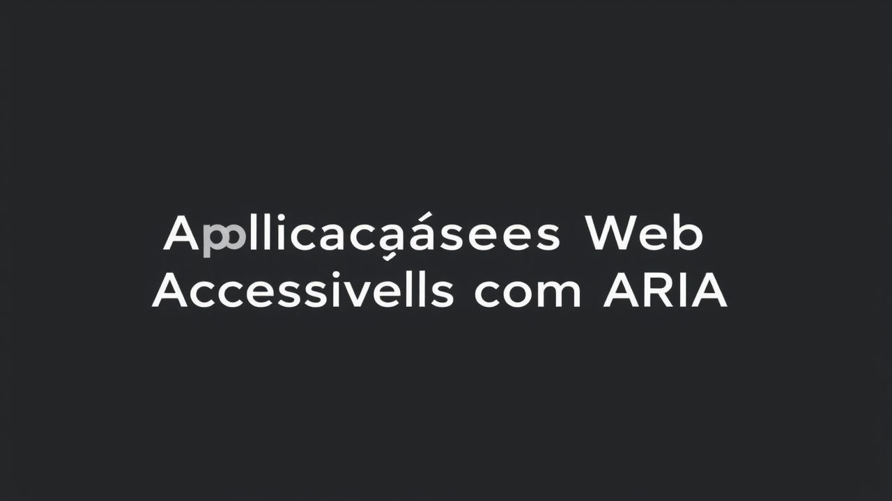 Desenvolvendo Aplicações Web Acessíveis com ARIA