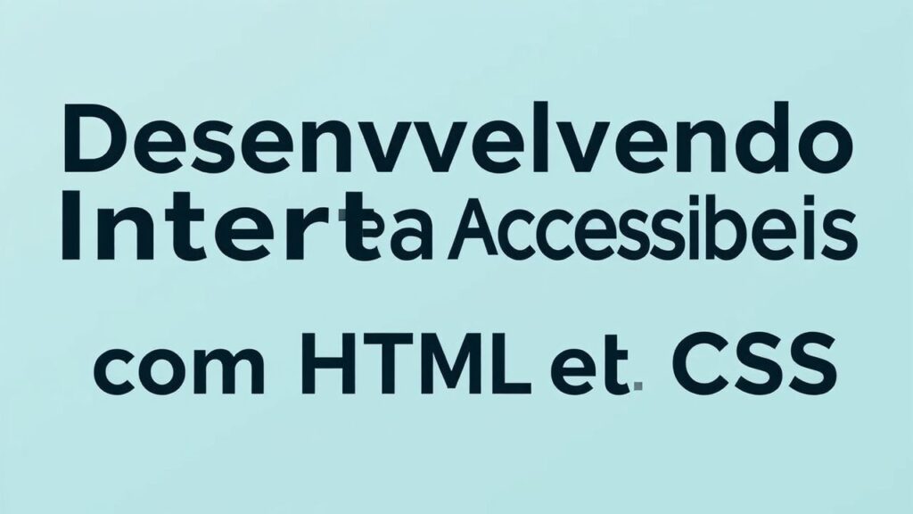 Desenvolvendo Interfaces Acessíveis com HTML e CSS