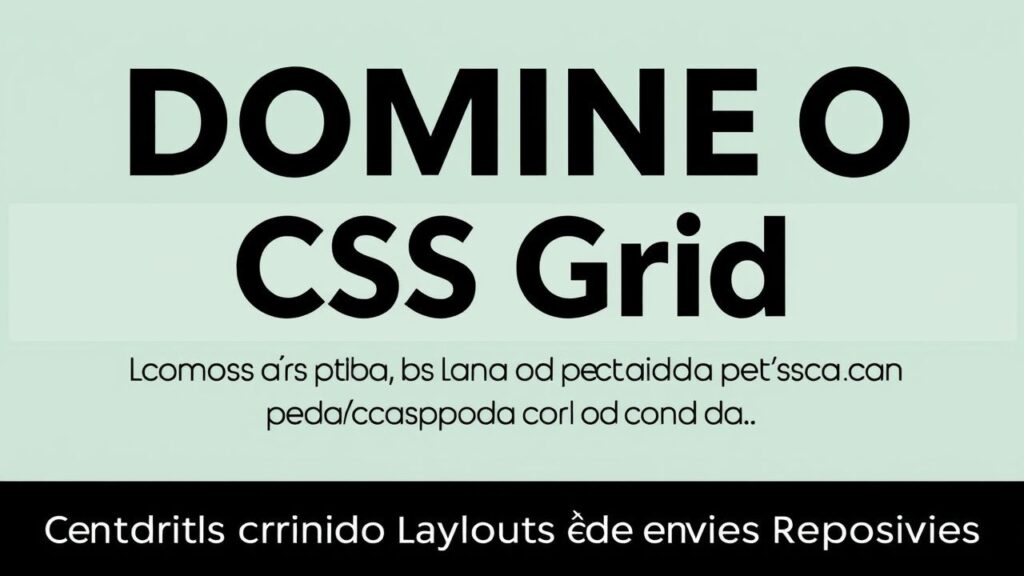 Domine o CSS Grid: Criando Layouts Modernos e Responsivos