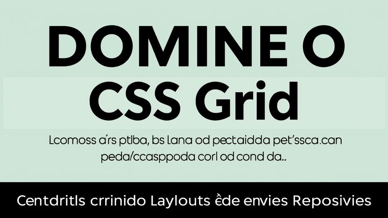 Domine o CSS Grid: Criando Layouts Modernos e Responsivos