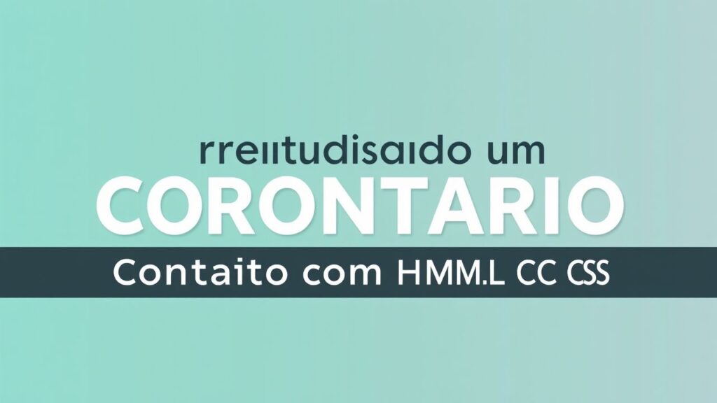 Construindo um Formulário de Contato Responsivo com HTML e CSS