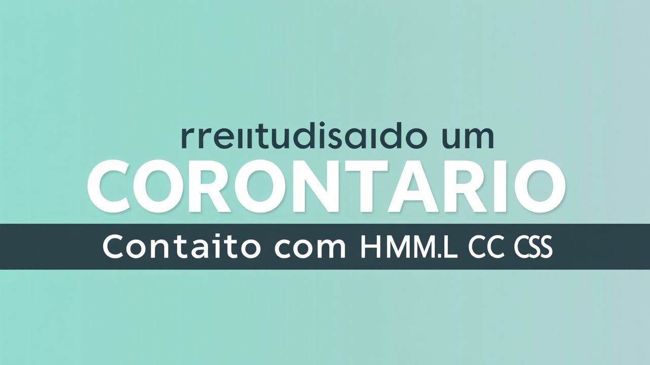 Construindo um Formulário de Contato Responsivo com HTML e CSS