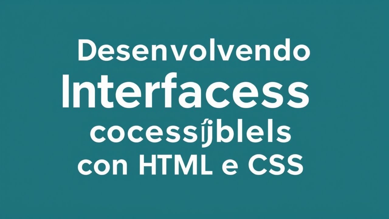 Desenvolvendo Interfaces Acessíveis com HTML e CSS