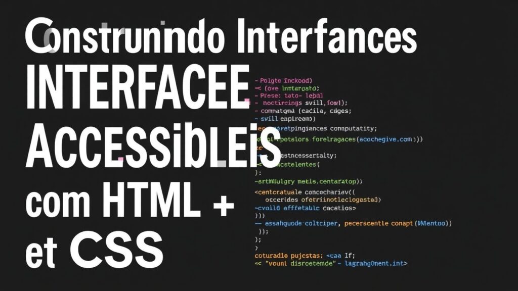 Construindo Interfaces Acessíveis com HTML e CSS
