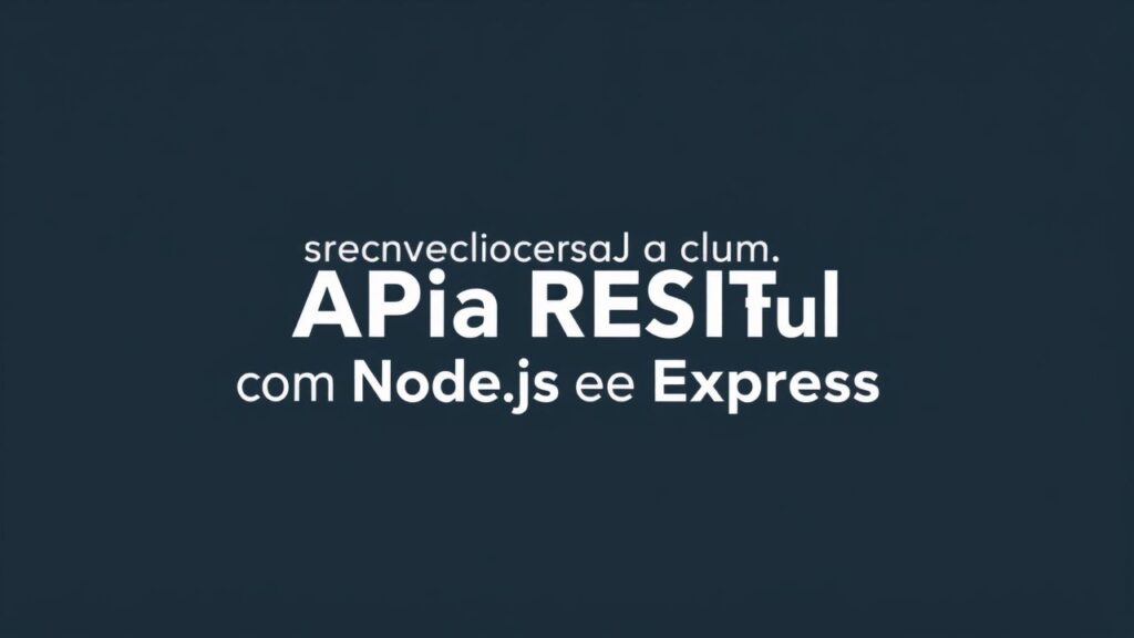 Desenvolvendo uma API RESTful com Node.js e Express