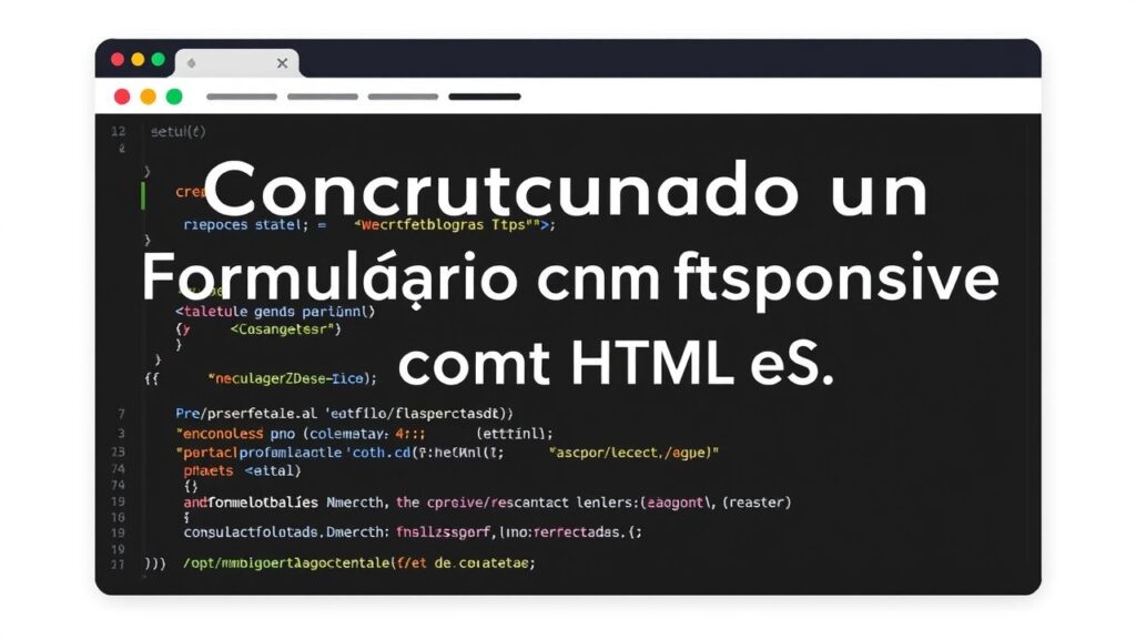Construindo um Formulário Responsivo com HTML e CSS