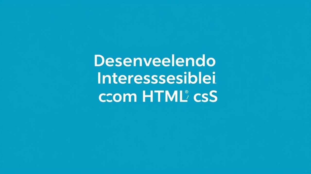 Desenvolvendo Interfaces Acessíveis com HTML e CSS