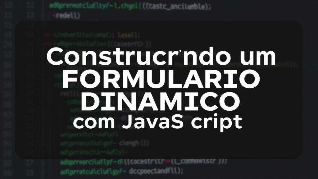 Construindo um Formulário Dinâmico com JavaScript e HTML