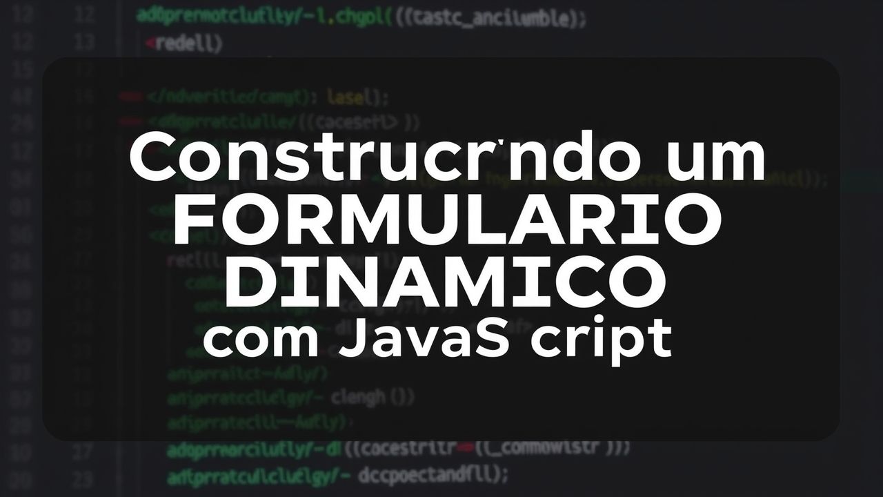 Construindo um Formulário Dinâmico com JavaScript e HTML