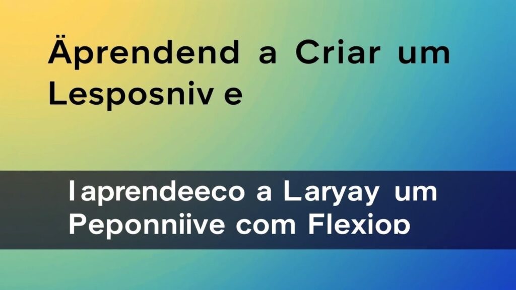 Aprendendo a Criar um Layout Responsivo com Flexbox