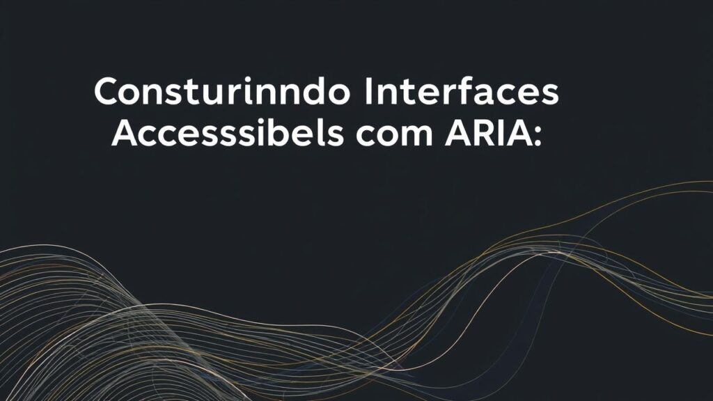 Construindo Interfaces Acessíveis com ARIA: Melhorando a Experiência do Usuário