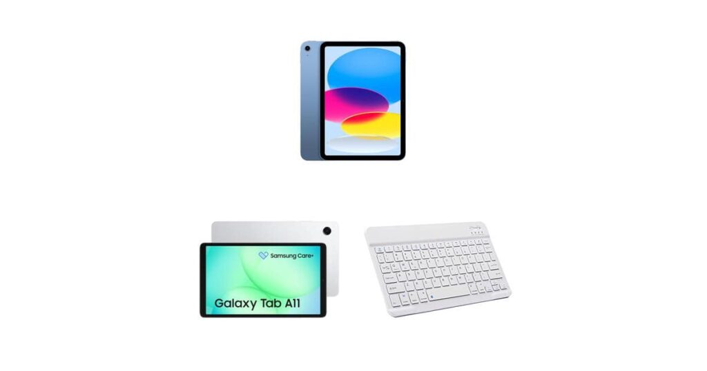 Guia completo iPad A16 vs Galaxy Tab A11 para dev: RAM, storage e teclado Bluetooth