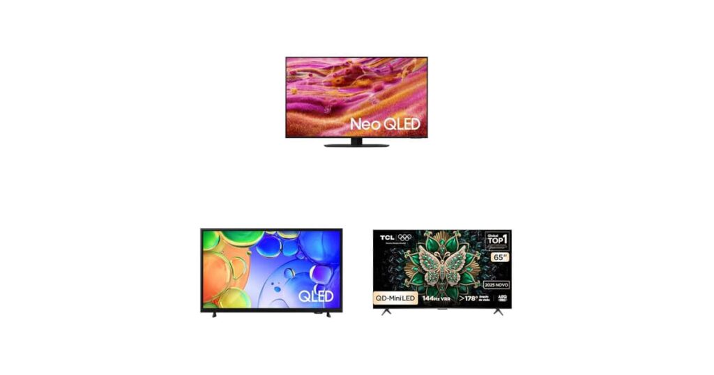 TV QLED Mini LED para devs: 3 modelos com 144Hz em 2025