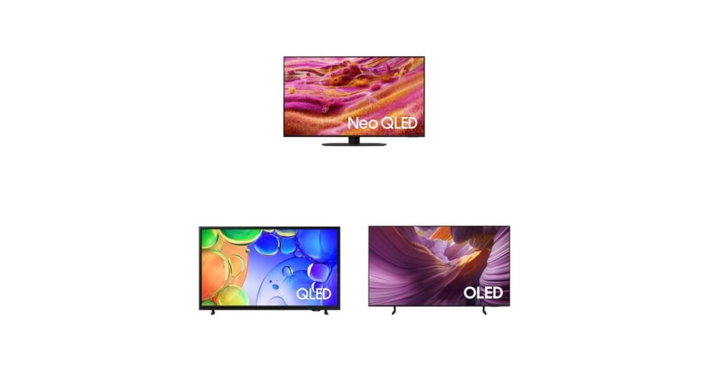 TV para dev: comparativo Samsung QN90F, Q5F e S85F em 2025