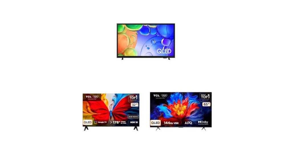 TV QLED como monitor para devs: comparativo Q5F, S5K e P8K