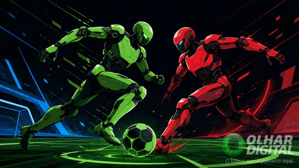 Robôs humanoides no futebol: como a IA decide quem chuta a bola