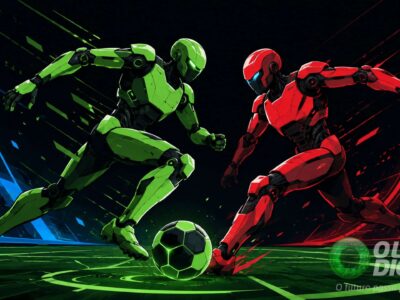 Robôs humanoides no futebol: como a IA decide quem chuta a bola